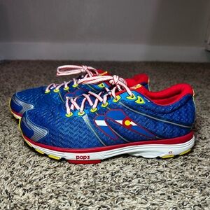 Newton Pop3 Women’s Running Shoes Size 8.5 Blue Red Yellow U02616 Sneakers